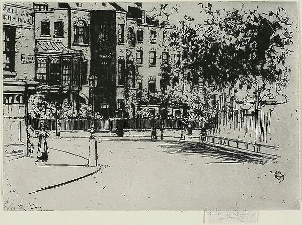 The Corner of Cheyne Walk, Chelsea, 1888–89. Creator: Theodore Roussel