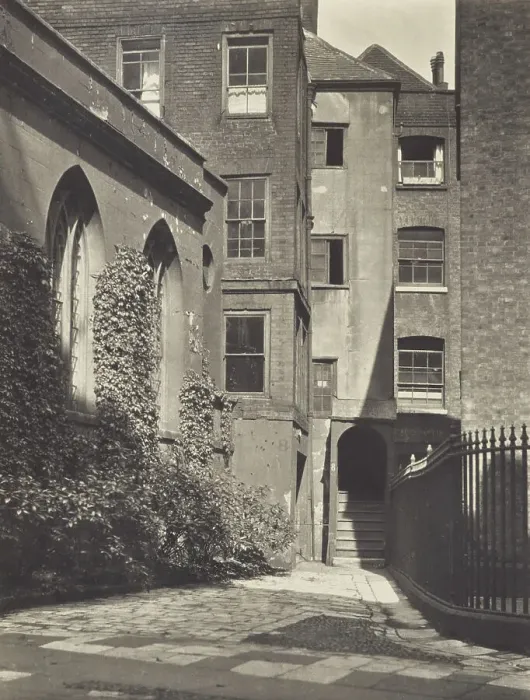 Framed Print : A corner in Clifford's Inn. From the album: Photograph album - London, 1920s. Creator: Harry Moult Framed Print : A corner in Clifford's Inn. From the album: Photograph album - London, 1920s. Creator: Harry Moult