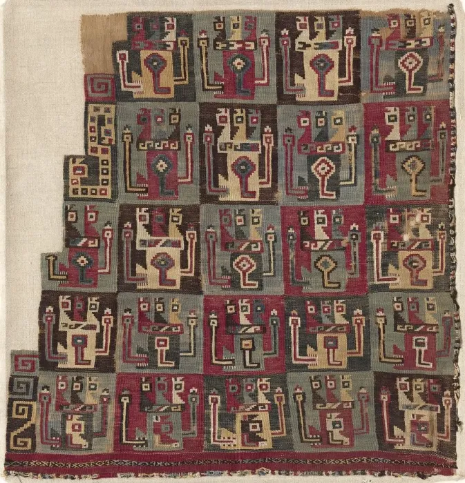 Framed Print : Corner Fragment, Probably from a Tunic, c. 700-1100. Creator: Unknown Framed Print : Corner Fragment, Probably from a Tunic, c. 700-1100. Creator: Unknown