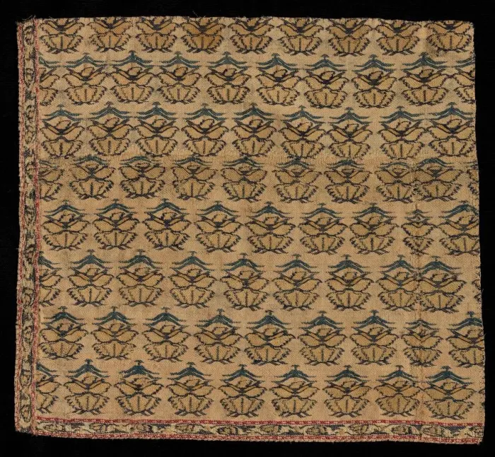 Framed Print : Corner Fragment of a Shawl, late 1700s. Creator: Unknown Framed Print : Corner Fragment of a Shawl, late 1700s. Creator: Unknown