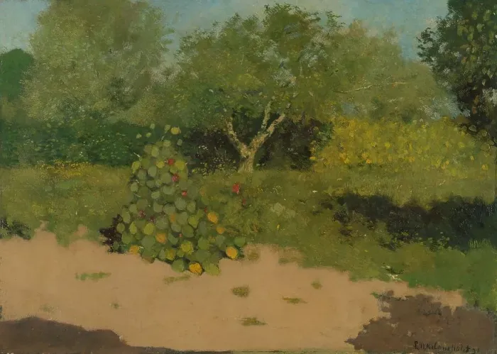 Framed Print : Corner of a Garden with Nasturtiums, 1891. Creator: Richard Roland Holst Framed Print : Corner of a Garden with Nasturtiums, 1891. Creator: Richard Roland Holst