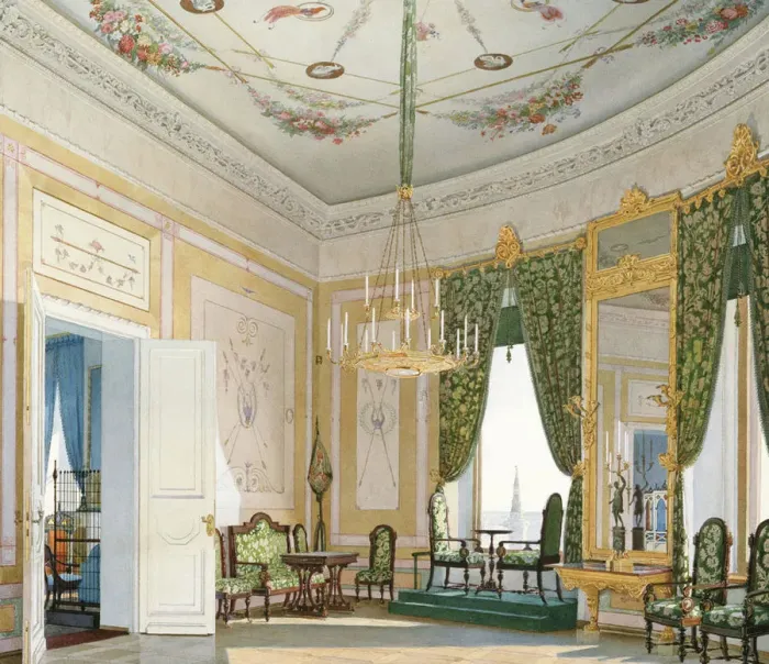 Framed Print : Corner living room of the Nicholas Palace in the Moscow Kremlin, 1847 Framed Print : Corner living room of the Nicholas Palace in the Moscow Kremlin, 1847