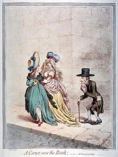 A corner, near the Bank; - or - an example for fathers, 1797. Artist