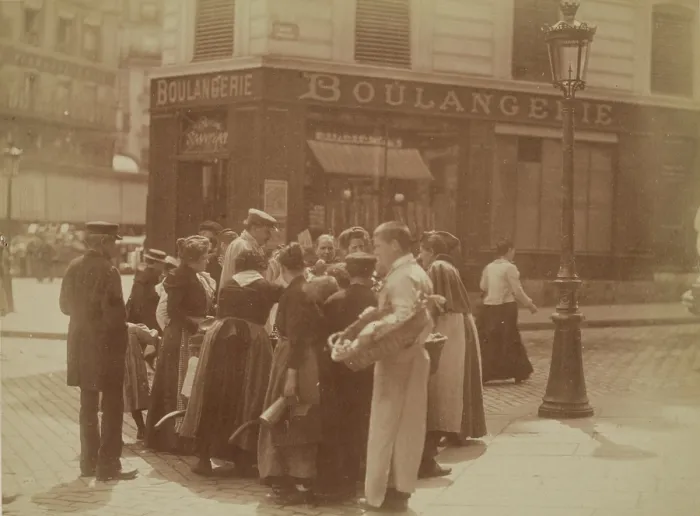 Framed Print : A Corner of Place Mouffetard, between 1900 and 1927. Creator: Eugene Atget Framed Print : A Corner of Place Mouffetard, between 1900 and 1927. Creator: Eugene Atget