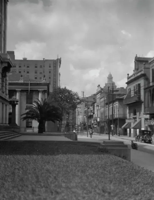 Framed Print : At the corner of Royal and Conti streets, New Orleans, between 1920 and 1926. Creator: Arnold Genthe Framed Print : At the corner of Royal and Conti streets, New Orleans, between 1920 and 1926. Creator: Arnold Genthe