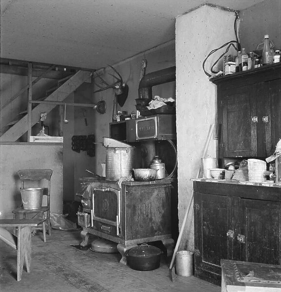 Another corner of the Soper kitchen, Willow Creek area, Malheur County, Oregon, 1939. Creator: Dorothea Lange