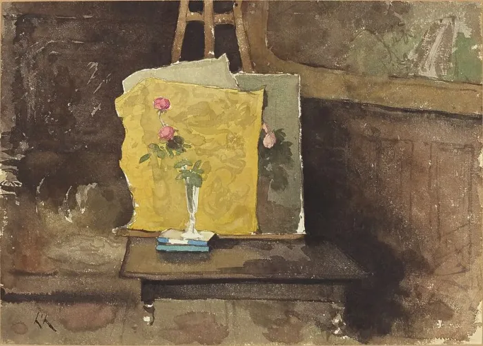 Framed Print : A Corner of a Studio. Creator: Henri-Joseph Harpignies Framed Print : A Corner of a Studio. Creator: Henri-Joseph Harpignies