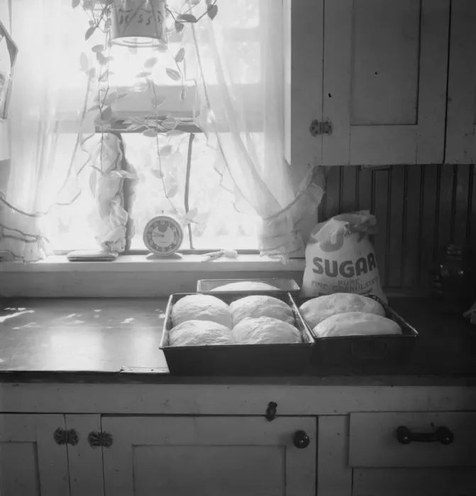 Framed Print : A corner of the (T. P. ) Schrock kitchen in their new home, Washington, Yakima Valley, 1939. Creator: Dorothea Lange Framed Print : A corner of the (T. P. ) Schrock kitchen in their new home, Washington, Yakima Valley, 1939. Creator: Dorothea Lange