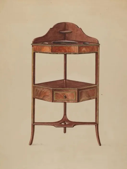 Framed Print : Corner Wash-stand, c. 1936. Creator: Bernard Gussow Framed Print : Corner Wash-stand, c. 1936. Creator: Bernard Gussow