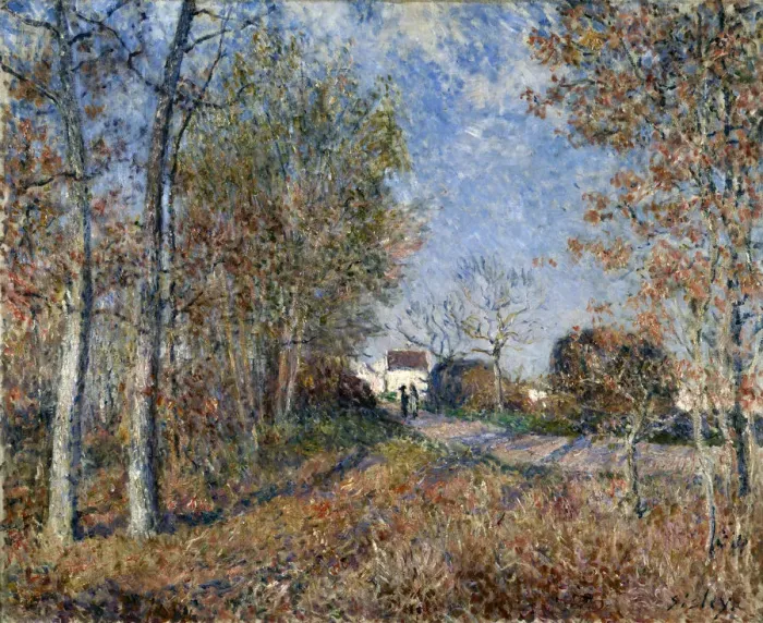 Framed Print : Corner of the Wood Close To Fontainbleau, 1883. Artist: Alfred Sisley Framed Print : Corner of the Wood Close To Fontainbleau, 1883. Artist: Alfred Sisley