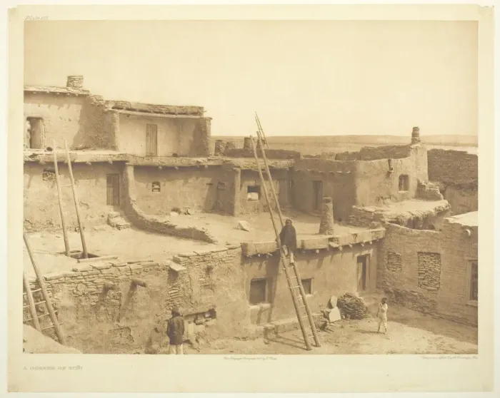 Framed Print : A Corner of Zuni, 1903. Creator: Edward Sheriff Curtis Framed Print : A Corner of Zuni, 1903. Creator: Edward Sheriff Curtis