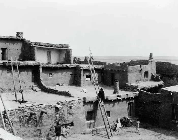 Framed Print : A corner of Zuni, c1903. Creator: Edward Sheriff Curtis Framed Print : A corner of Zuni, c1903. Creator: Edward Sheriff Curtis
