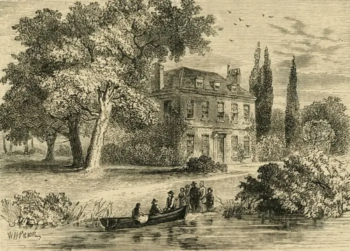 Framed Print : Corney House, in 1760, (c1878). Creator: Unknown Framed Print : Corney House, in 1760, (c1878). Creator: Unknown