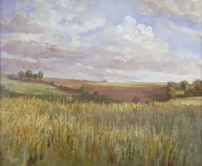 Framed Print : The Cornfield, c1864-1930. Artist: Anna Lea Merritt Framed Print : The Cornfield, c1864-1930. Artist: Anna Lea Merritt