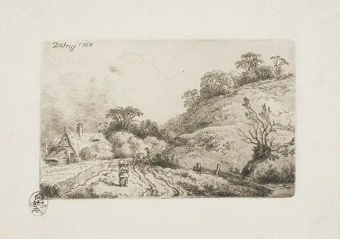 Framed Print : The Cornfield (Rembrandt Manner), 1764. Creator: Christian Wilhelm Ernst Dietrich Framed Print : The Cornfield (Rembrandt Manner), 1764. Creator: Christian Wilhelm Ernst Dietrich