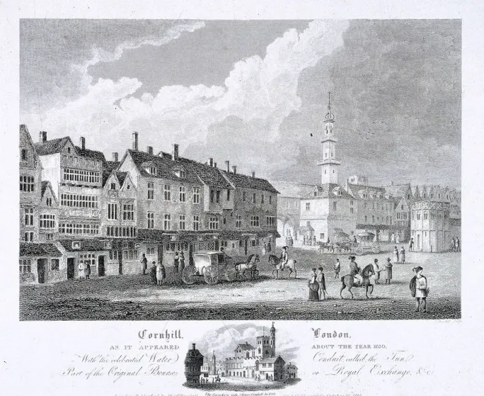 Framed Print : Cornhill, London, 1810 Framed Print : Cornhill, London, 1810