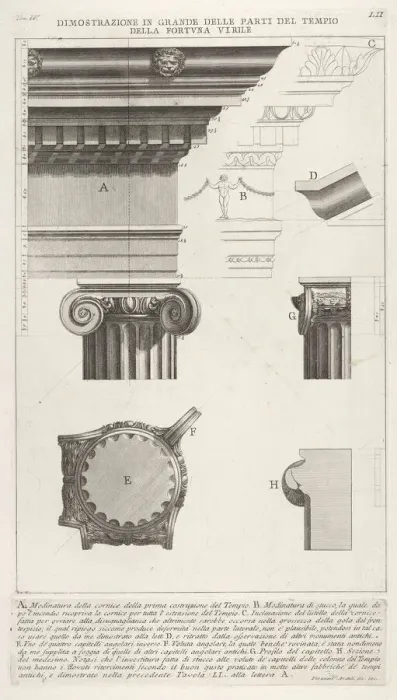 Framed Print : Cornice and column from the Temple of Fortuna Virilis (Tempio della Fortuna Virile) Framed Print : Cornice and column from the Temple of Fortuna Virilis (Tempio della Fortuna Virile)
