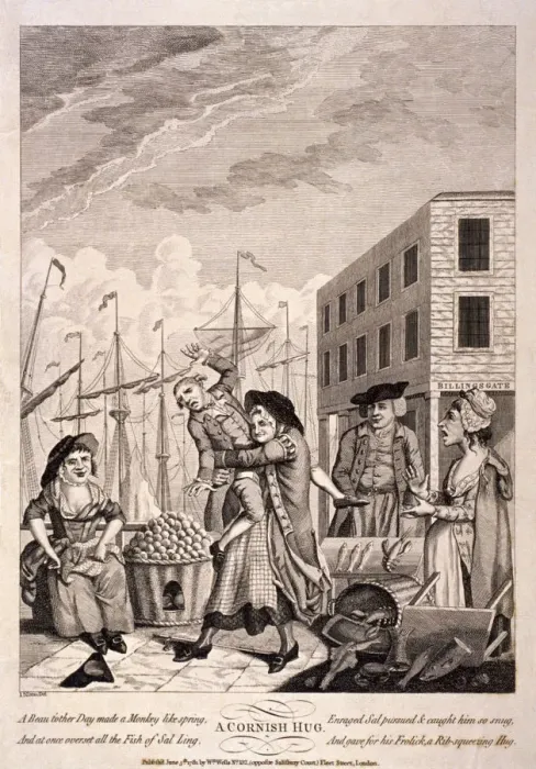 Framed Print : A Cornish Hug, 1781 Framed Print : A Cornish Hug, 1781