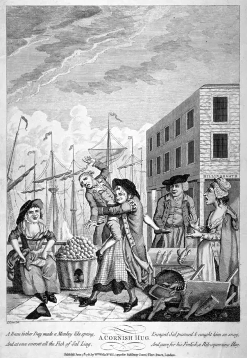 Framed Print : A Cornish Hug, 1781 Framed Print : A Cornish Hug, 1781
