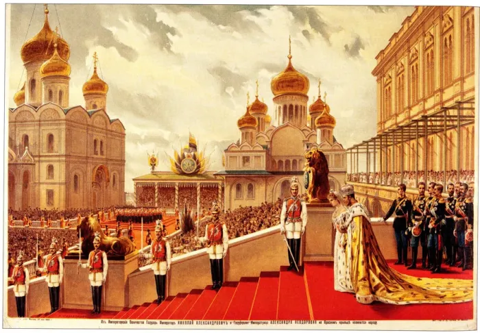 Framed Print : The Coronation Ceremony of Nicholas II. On the Red Porch, 1896. Artist: Anonymous Framed Print : The Coronation Ceremony of Nicholas II. On the Red Porch, 1896. Artist: Anonymous