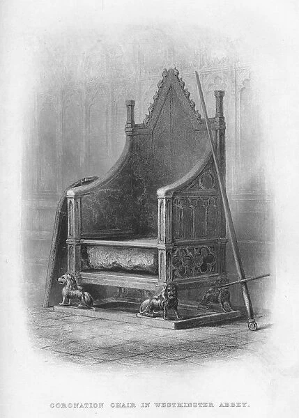 Coronation Chair in Westminster Abbey, 1859