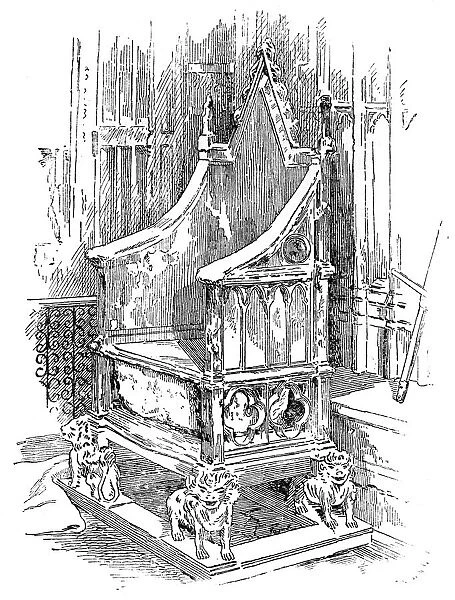 The Coronation Chair, Westminster Abbey, London, 1900