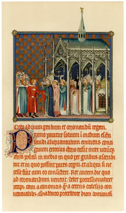 Framed Print : Coronation of Charles V, c1365 Framed Print : Coronation of Charles V, c1365