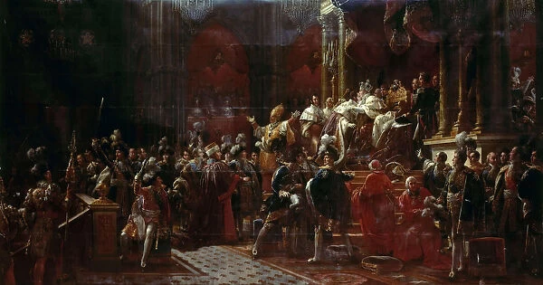 The Coronation of Charles X of France at Reims, May 29, 1825. Artist: Gerard, Francois Pascal Simon (1770-1837)