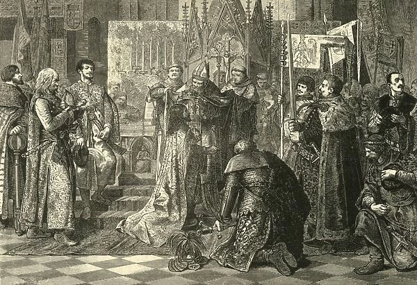 Coronation at Cracow of Louis I of Hungary as King of Poland, (1370), 1890. Creator: Unknown