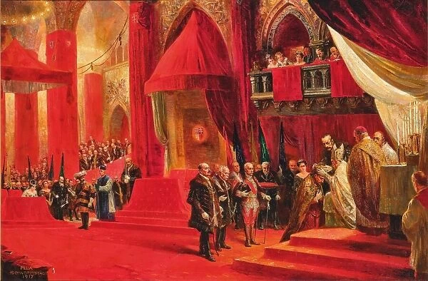 The Coronation of Emperor Charles I of Austria as King Charles IV of Hungary... 1917