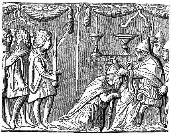 Coronation of the Emperor Sigismund by Pope Eugene IV, 15th century, (1870)