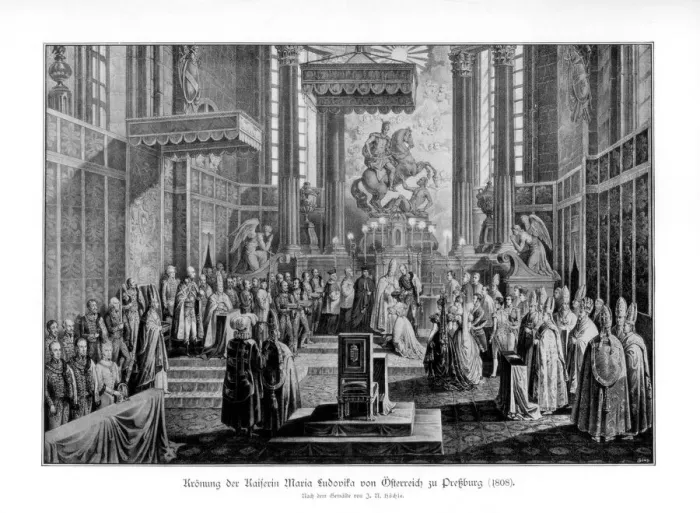Framed Print : Coronation of the Empress Maria Ludovica of Austria in Pressburg, 1808 Framed Print : Coronation of the Empress Maria Ludovica of Austria in Pressburg, 1808