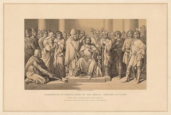 Coronation of Harold King of the Anglo-Saxons, A. D. 1066, (1878). Artist: W Ridgway