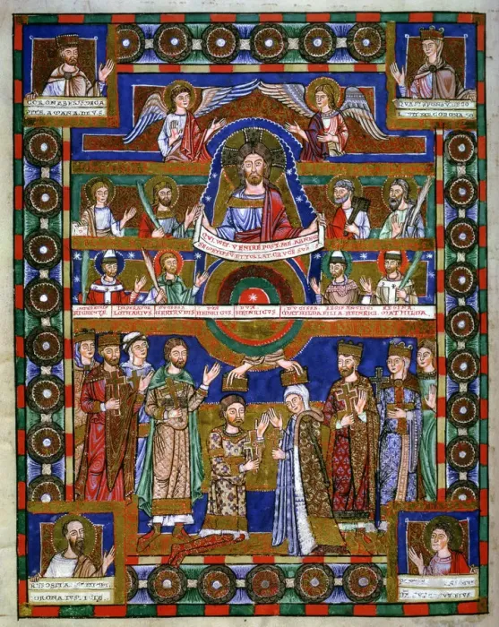 Framed Print : Coronation of Henry the Lion, Duke of Saxony, and his wife Matilda Framed Print : Coronation of Henry the Lion, Duke of Saxony, and his wife Matilda