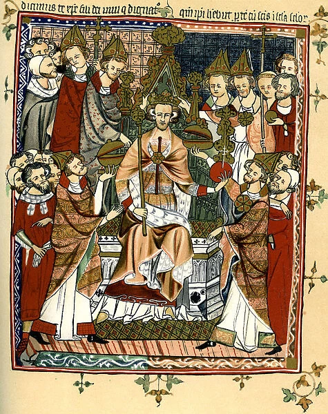Coronation of a king, early 14th century, (1893)