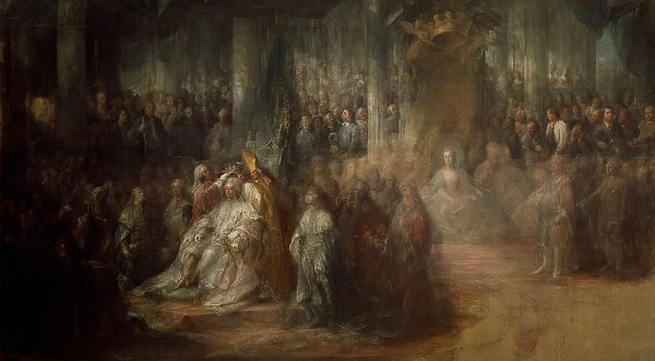 The Coronation of King Gustav III of Sweden, 1782-1793. Artist: Pilo, Carl Gustaf (1711-1793)