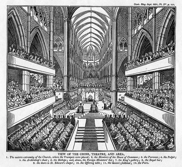 Coronation of King William IV and Queen Adelaide, Westminster Abbey, London, 1831