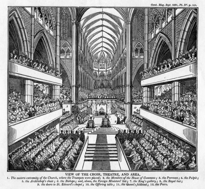Framed Print : Coronation of King William IV and Queen Adelaide, Westminster Abbey, London, 1831 Framed Print : Coronation of King William IV and Queen Adelaide, Westminster Abbey, London, 1831