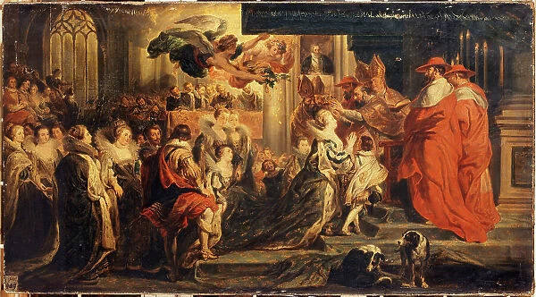 Coronation of Marie de Medici, May 13, 1610, c1835. Creators: Alexandre-Marie Colin, Peter Paul Rubens