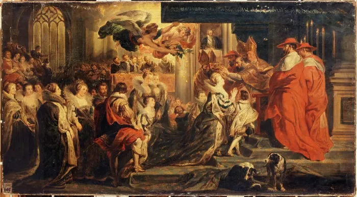 Framed Print : Coronation of Marie de Medici, May 13, 1610, c1835. Creators: Alexandre-Marie Colin, Peter Paul Rubens Framed Print : Coronation of Marie de Medici, May 13, 1610, c1835. Creators: Alexandre-Marie Colin, Peter Paul Rubens