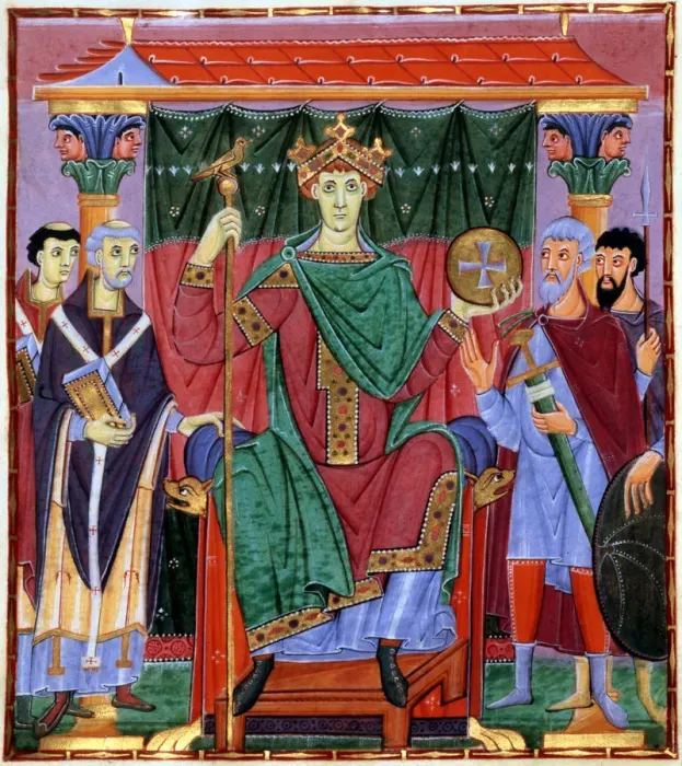 Framed Print : Coronation of Otto III, German king, c998 Framed Print : Coronation of Otto III, German king, c998