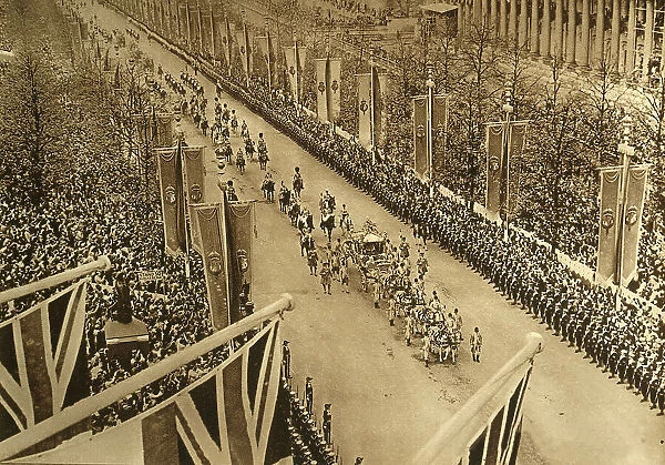 The Coronation Procession in The Mall, 1937. Creator: Photochrom Co Ltd of London