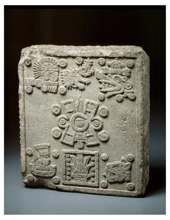Framed Print : Coronation Stone of Motecuhzoma II (Stone of the Five Suns), 1503. Creator: Unknown Framed Print : Coronation Stone of Motecuhzoma II (Stone of the Five Suns), 1503. Creator: Unknown