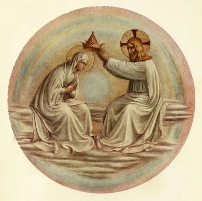 Framed Print : The Coronation of the Virgin, 15th century, (c1909). Artist: Fra Angelico Framed Print : The Coronation of the Virgin, 15th century, (c1909). Artist: Fra Angelico