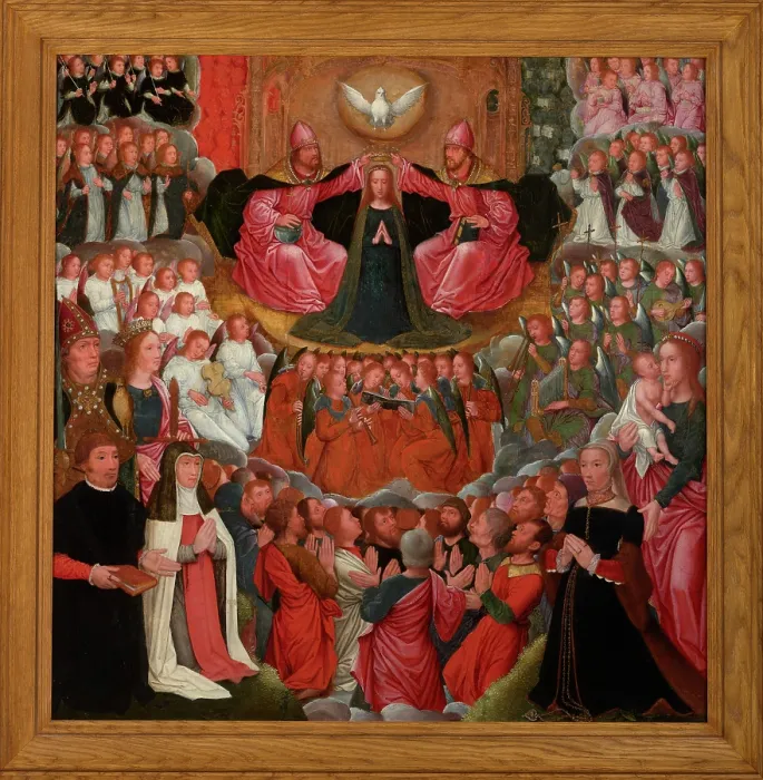 Framed Print : The Coronation of the Virgin, 1640s. Creator: Unknown Framed Print : The Coronation of the Virgin, 1640s. Creator: Unknown
