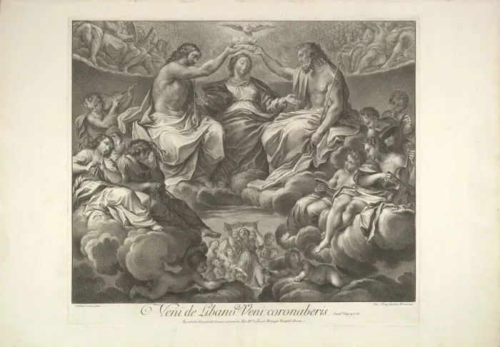 Framed Print : Coronation of the Virgin, 1741. Creator: Unknown Framed Print : Coronation of the Virgin, 1741. Creator: Unknown