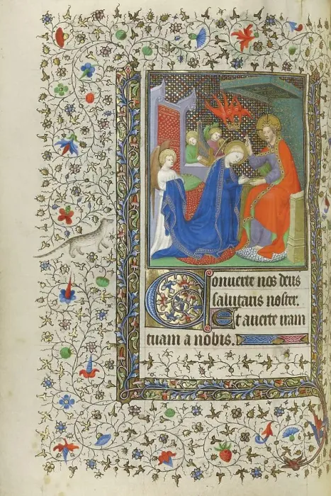 Framed Print : The Coronation of the Virgin; Book of Hours, about 1415-1420. Creators: Boucicaut Master, Workshop of the Boucicaut Master Framed Print : The Coronation of the Virgin; Book of Hours, about 1415-1420. Creators: Boucicaut Master, Workshop of the Boucicaut Master