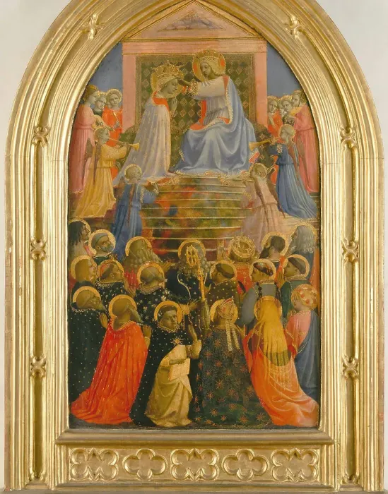 Framed Print : The Coronation of the Virgin, ca 1430. Creator: Angelico, Fra Giovanni, da Fiesole (ca. 1400-1455) Framed Print : The Coronation of the Virgin, ca 1430. Creator: Angelico, Fra Giovanni, da Fiesole (ca. 1400-1455)