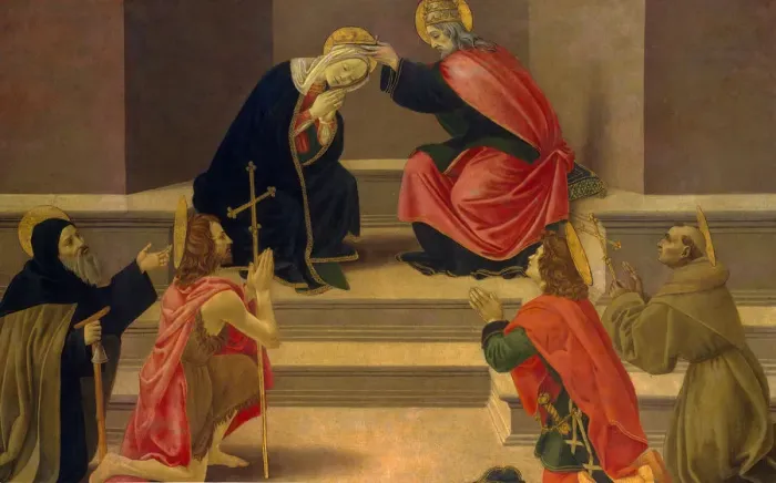 Framed Print : The Coronation of the Virgin. Creator: Unknown