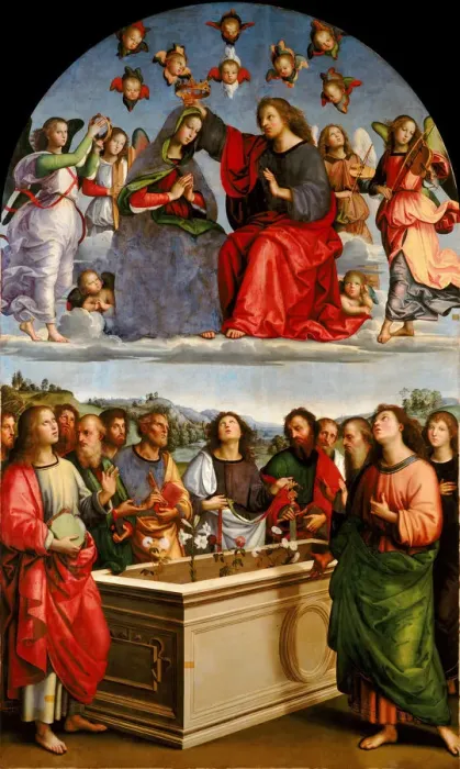 Framed Print : The Coronation of the Virgin (Oddi Altarpiece), 1502-1503 Framed Print : The Coronation of the Virgin (Oddi Altarpiece), 1502-1503